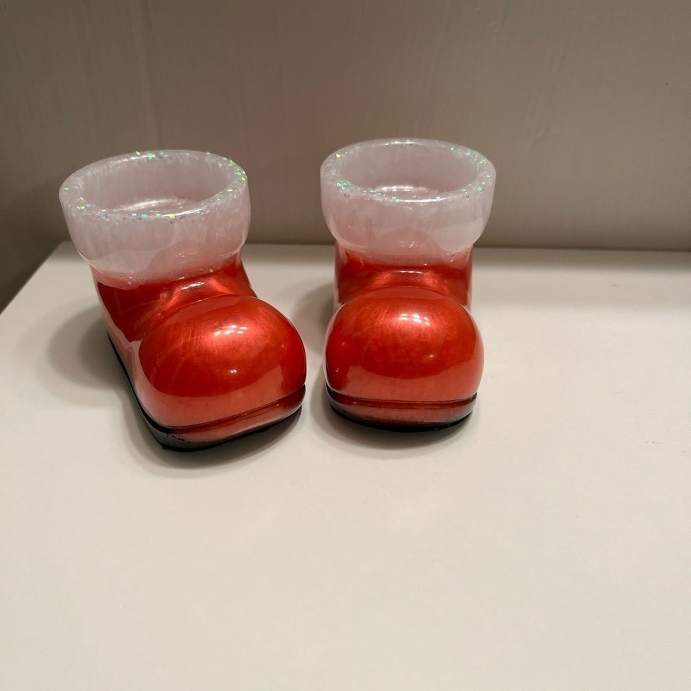 Custom made Santa Boots candle holders - Picture 2 of 4